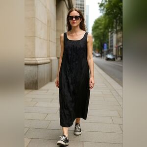 MAX MARA LINEN & SILK MIDI/MAXI STRAPLESS DRESS.14